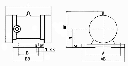 yzs振動(dòng)電機(jī)結(jié)構(gòu)